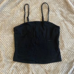 Black Cropped Tank Top